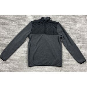 Aeropostale‎ Sweater Mens Medium Gray Long Sleeve Half Zip Quilted Casual